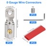 Linkstyle 4PCS 0 Gauge Wire Splice Connectors, 0 Gauge Battery