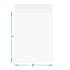Foopama 100 PCS 5" x 7" Thick 4 Mil Clear Zip Poly Lock Plastic Bags Seal Reclosable Zip Bag Heavy-Duty Photo Cards Envelopes Snacks Seeds Zipper Bags