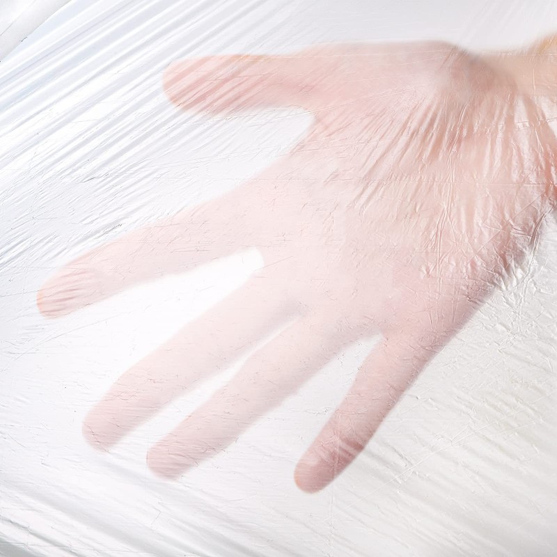 Okllen 100 Pack Disposable Plastic Sheeting for Body Wrap, Sauna
