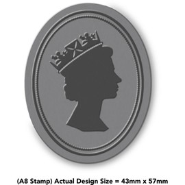 'Queen Elizabeth II' Rubber Stamp - Unmounted Design for Crafting & Scrapbooking, A8 (RS00044629)