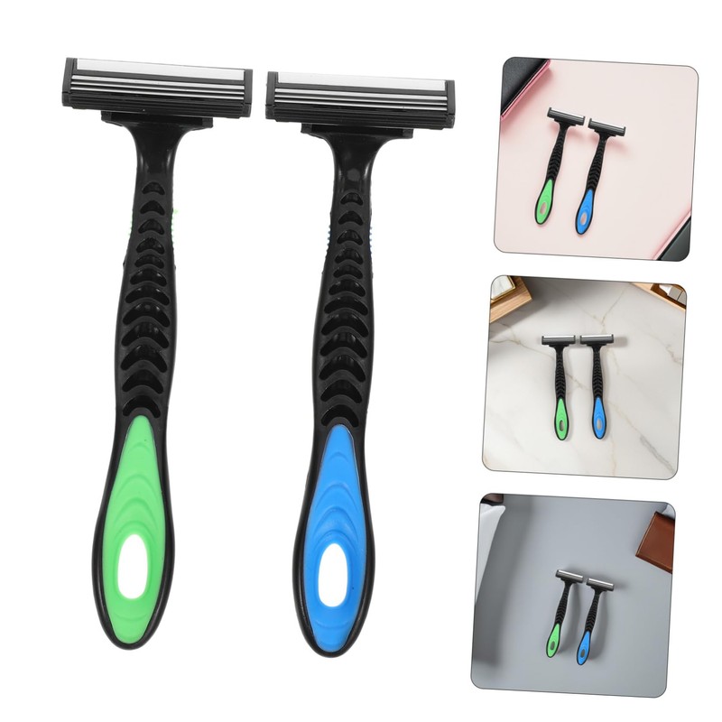 FOMIYES 4pcs Portable Razor for Men for Hair Removal Lightweight