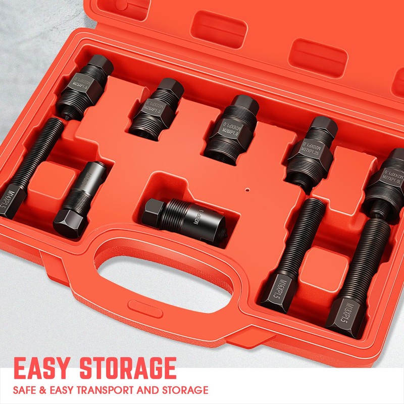 DNA MOTORING 10pc Motorcycle Fly Wheel Puller Set, Universal Flywheel