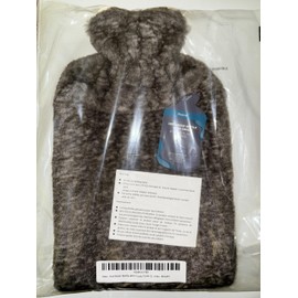 PharmaC Hot Water Bottle With Fuzzy Cover (2 Litres) (Brown)