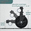 Lygoeege Tube Gate Wheel Under Mount Gate Caster, Prevent the