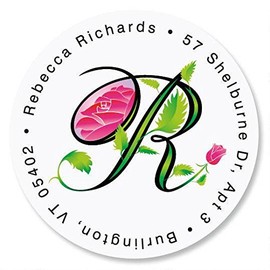 Sunlight Initial Self-Adhesive, Flat-Sheet Round Address Labels