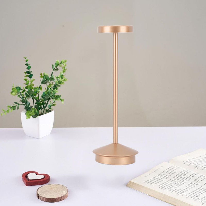 Rechargeable LED Table Lamp 2000mAh Cordless Battery Operated Metal Bedside