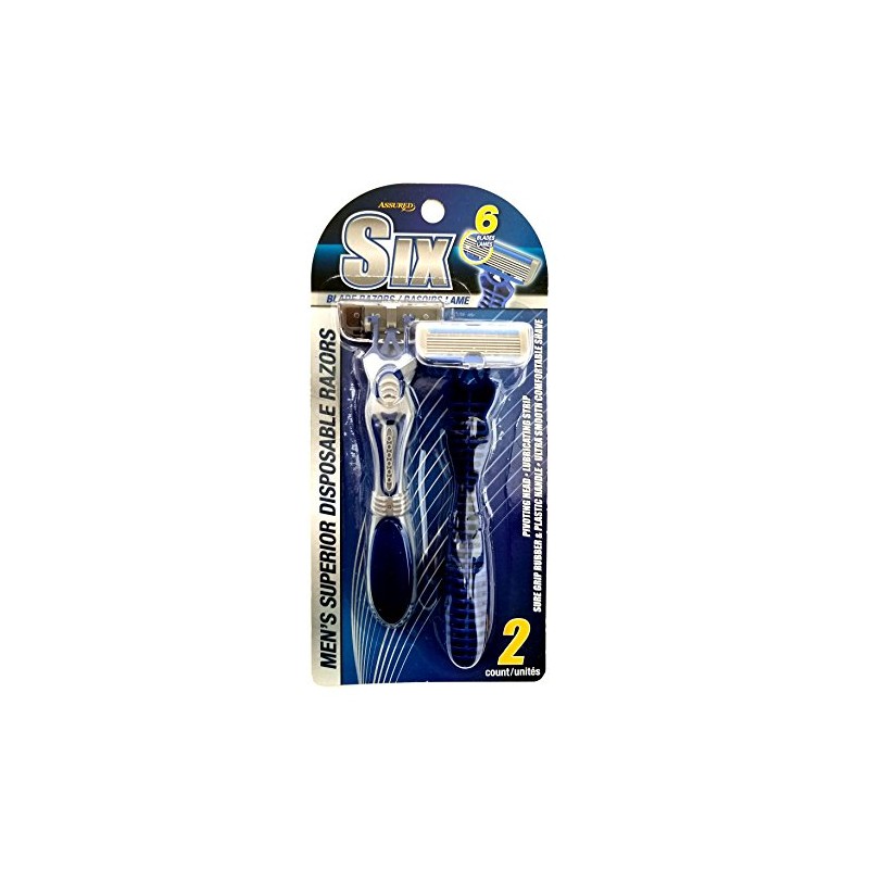NoyaZaki 6-Blade Disposable Shaving Razor System - Twin Value Pack