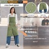 Jaspfct Cross Back Waterproof Canvas Apron Cotton Split Leg Apron