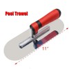 Tebbomp Stainless Steel Pool Trowel Flat Concrete Finishing Trowel Tools