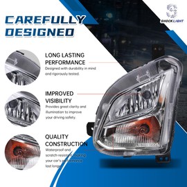 Shocklight Fog Light Compatible With 2018-2021 Chevy Equinox Left Side Front Bumper Fog Lamp