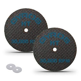 GYROS 2” Mini Resin Cut-Off Wheels for Rotary Tools | 2 Double Fiberglass Reinforced Cutting Discs | High-Tensile for Materials like Steel, Bronze | Dremel Cutting Tool Accessory | Made in USA 11-32208