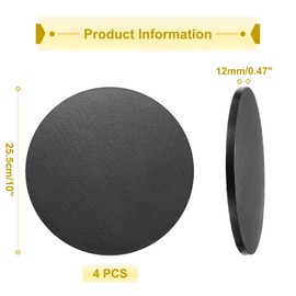 uxcell 4pcs Cake Boards, 10 Inch Round Cake Drum Circle Cake Base Grease Proof Pastry Board for Cake Baking Wedding Birthday Party Supplies Black