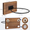 PUERSI Ball Holder Wall Mount Ball Storage Display Wood &