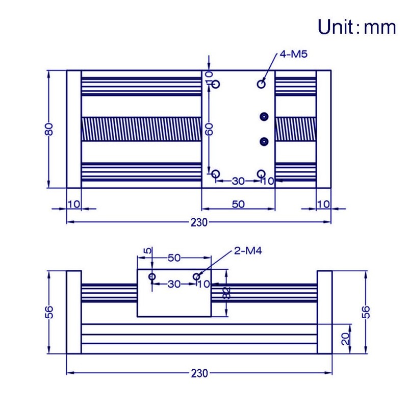 Yeebyee 150mm Effective Stroke Length Linear Rail Guide Double Optical