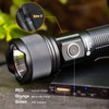 Brinyte PT16 2000 Lumens Rechargeable Tactical Flashlight, USB-C Compact Dual-Switches
