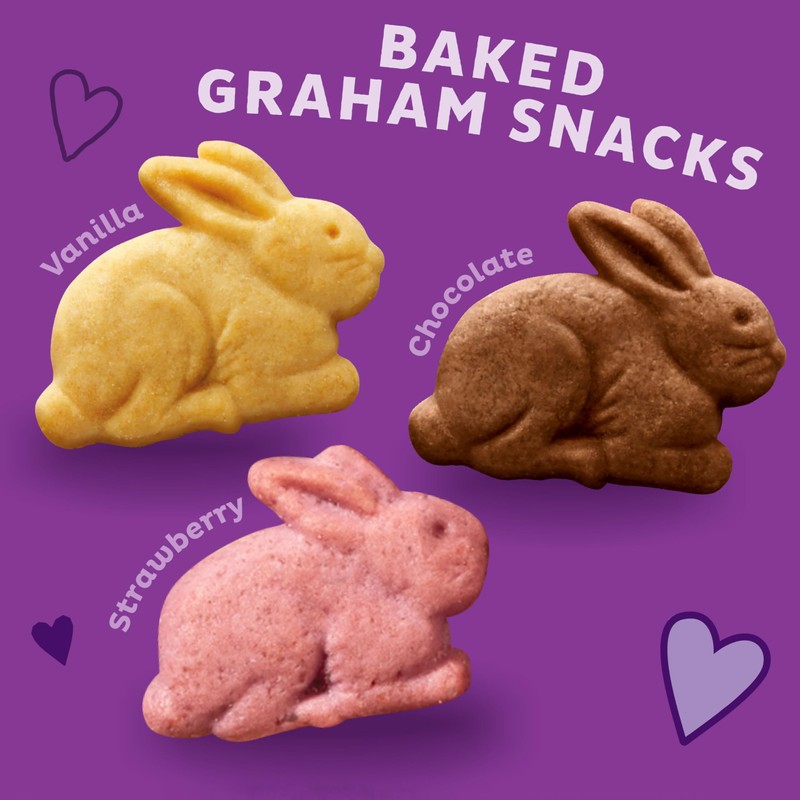 Annie's Organic Neapolitan Bunny Grahams Snack Crackers, Non-GMO, 7.5 oz