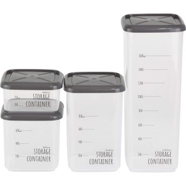 Wahei Freiz AME-7193 Storage Container, Set of 4, Food and Accessories Storage