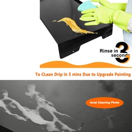 Moriintl Upgrade Porcelain Large Drip Pan Replacement for 34 Series and Newer Tex, Tex Elite Pellet Smoker Grills | Heavy Duty,32.5" x 15.75"