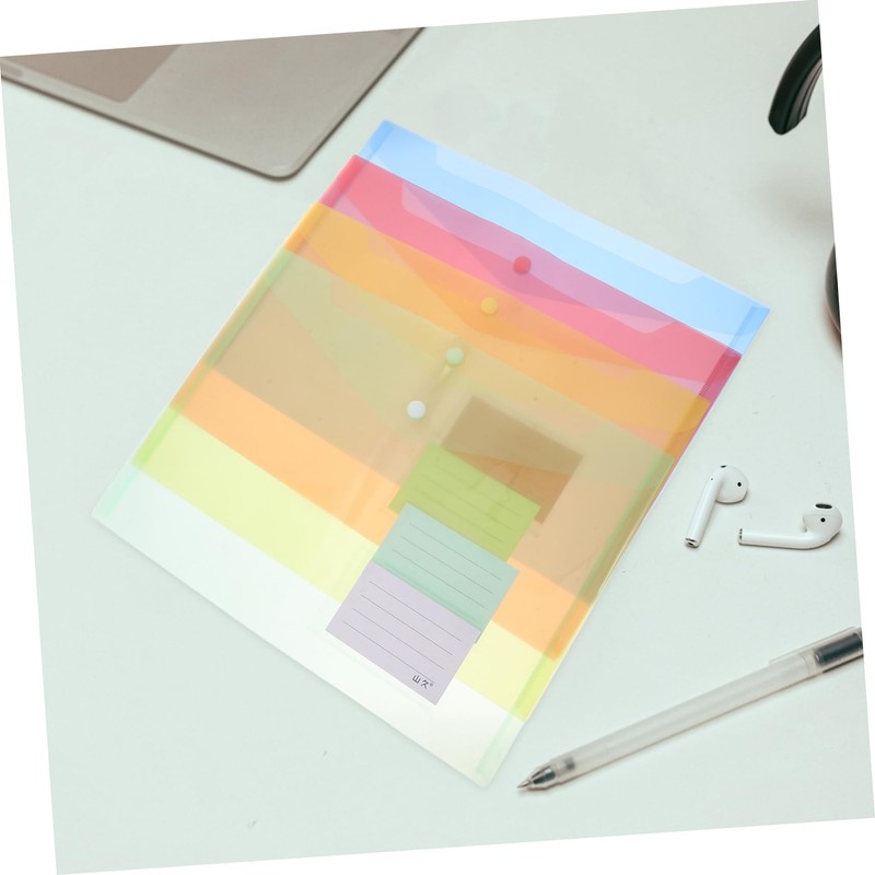 Pack of 20 Document Bags with Snap Closure, Coloured Document