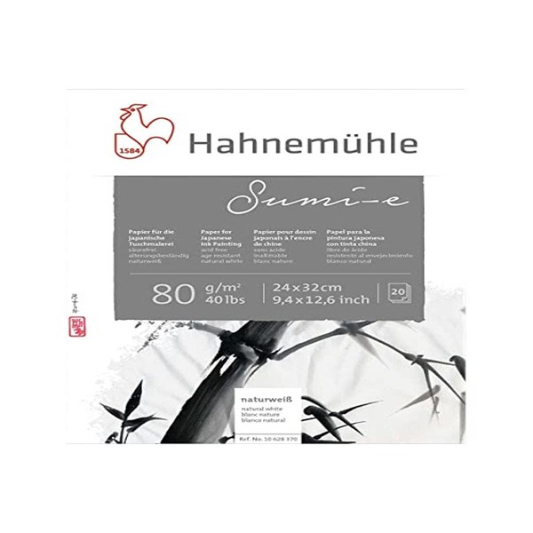 Hahnemuhle Sumi-e 80gsm Paper - 24 x 32cm, White,10 628 370