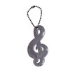 Glimmis Grimmis Treble Clef Black BK Scandinavian Reflector Keychain Retroreflective