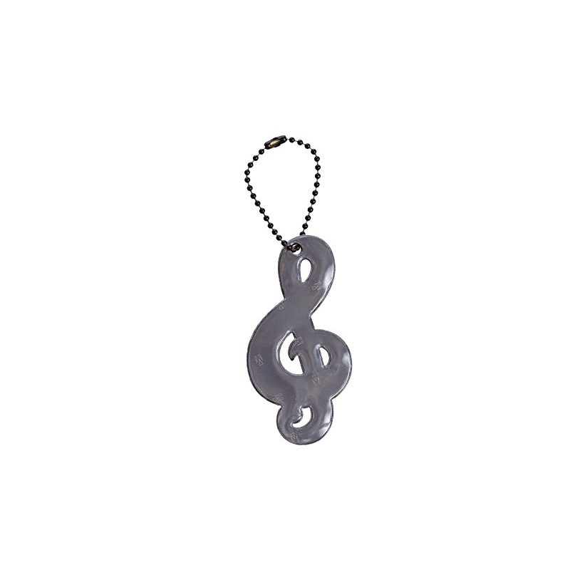 Glimmis Grimmis Treble Clef Black BK Scandinavian Reflector Keychain Retroreflective