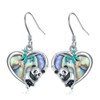 KNTTZZI Panda Sterling Silver Dangle Earrings - Abalone Shell Panda