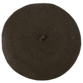 Hat To Socks Wool Blend French Beret for Men and Women in Plain Colours (Khaki)