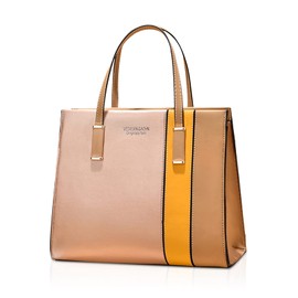 FANDARE Elegant Shoulder Bags Women's Shoulder Bag Adjustable Women Handbag PU Leather Waterproof Medium Size Office School Shopping Work Bag Travel Handbag, golden, Elegant