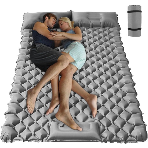 ONTYZZ Double Ultralight Inflatable Sleeping Mat 2 Person Camping Sleeping