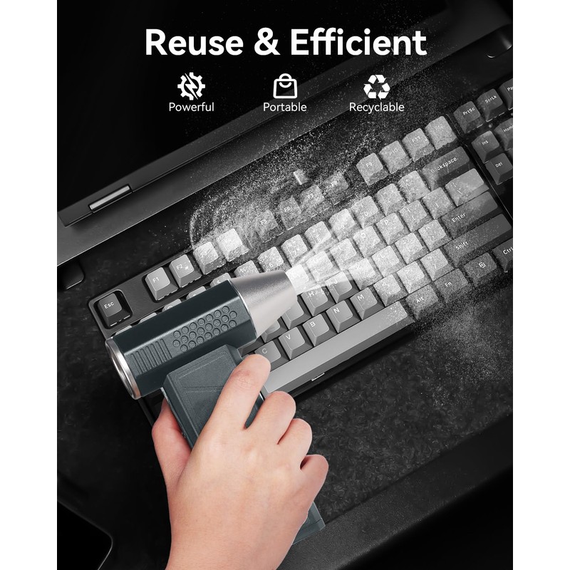 Electric Air Duster for Electronics, Computer, Keyboard, Car