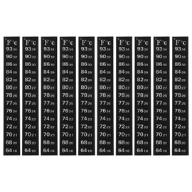 The Lord of the Tools Pack of 10 Aquarium Sew-On Thermometers, 130 x 18 mm, Aquariums, Colour-Changing Thermometers, Stick-On Colour Changing Thermometers