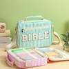 Dansydaisy Bible Cover Case for Women Large Chenille Letter Stripe