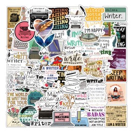 123Pcs Creation Writing Stickers Pack, Aesthetic Vinyl Waterproof Sticker Decals for Water Bottle,Laptop,Phone,Skateboard,Scrapbooking,Bumper Choice for Kids Teens Adults Fans for Party Supply