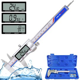 Digital Caliper, IP54 Waterproof Stainless Steel Caliper Measuring Tool, Vernier Caliper with Huge LCD Screen, Auto - Off Feature, Inch and Millimeter Conversion (6 Inch /150 mm)