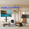 Rolling TV Cart - Mobile TV Stand with Power Outlet,Mobile