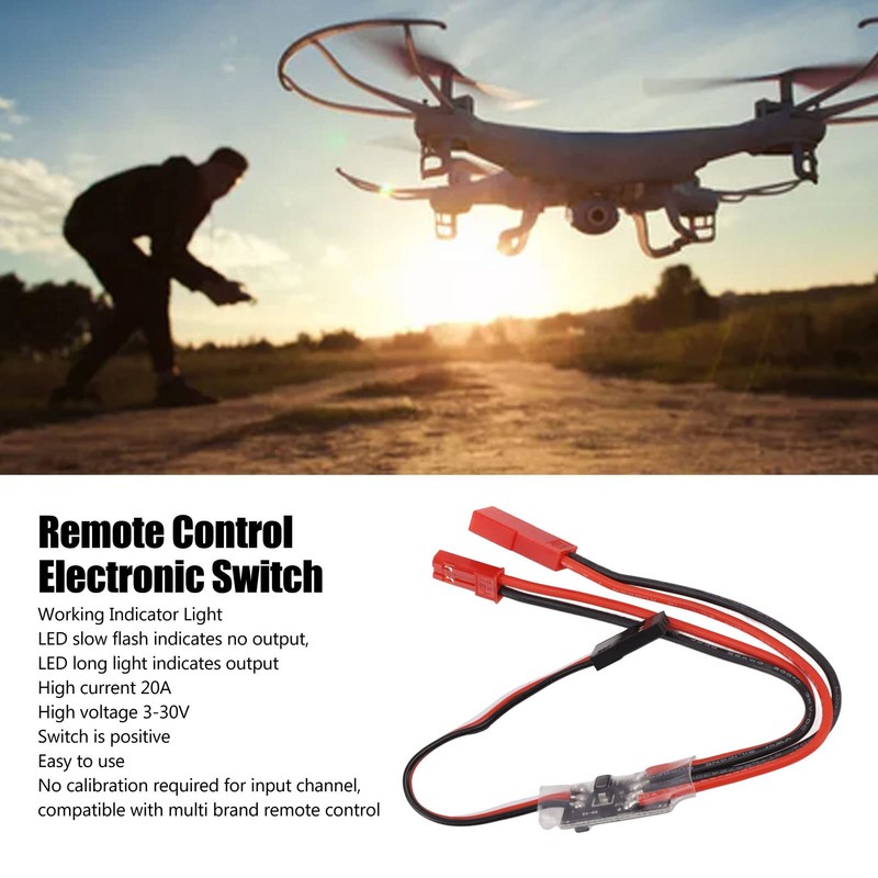 RC Electronic Switch, 3~30V 20A High Voltage Remote Control Electronic