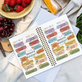 dvhdajed Growth Mindset Mental Health Spiral Notebook, Therapy Journaling Notebooks, Floral Therapy Spiral Journal for Girls Women, Positive Affirmations Office School Supplies Gifts, 5.5x8.3 In