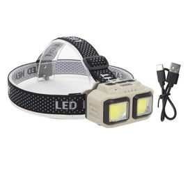 Rechargeable LED Headlamp Motion Sensor USB Charging Multifunction COB Headlamp Wearable Work Light with Power Display