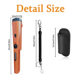 SHGarden Metal Detector Pinpointer Upgraded Handheld Search Treasure Pinpointing Finder Probe 360° Scan Hand-held Gold Treasure Detector with Buzzer Vibration LED and Belt Holster SH0063 (Green)