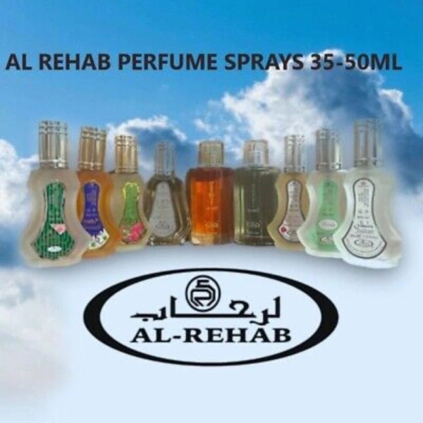 Assorted Al-Rehab Eau De Perfume Natural Perfumes Spray (50 ml/1.65