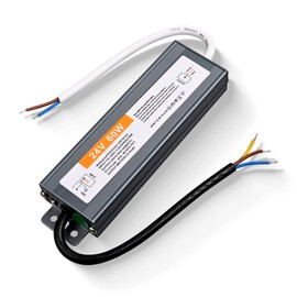 TUNICHX Waterproof IP67 LED Power Supply Low Voltage Transformer Adapter 24V 60W LED Driver Lighting Transformer Converter for LED Strip, LED Display and Outdoor Lighting