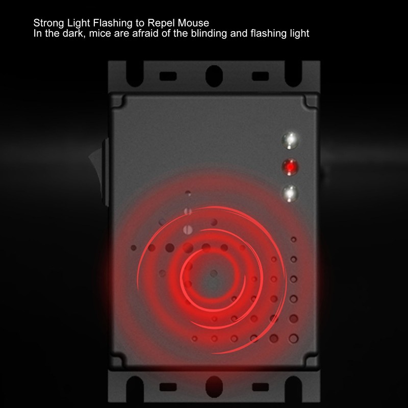 Car Mouse Repeller Ultrasonic Strong Strobe Light Car Electronic Mice