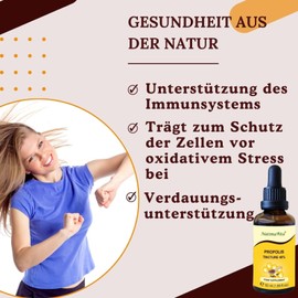 Propolis Tincture 40% - 3 x 50 ml - Pure High Dose Propolis Drops - 100% Natural - Propolis Extract - Practical Pipette - Easy Dosage - NatimaVita