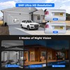 Hiseeu 360° Security Camera Outdoor with Color Night Vision,5MP POE