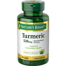 Natures Bounty Turmeric 538 mg Standardized Extract, 45 Count (Pack of 2)