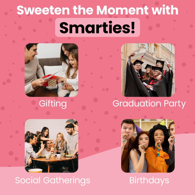 Smarties Candy Rolls Assorted Flavor - Gluten & Vegan Free