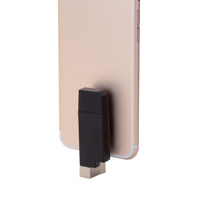 Logitech LMF-LGU3A016GBK Lightning USB Memory, 16GB MicroB/Type C Converter Adapter