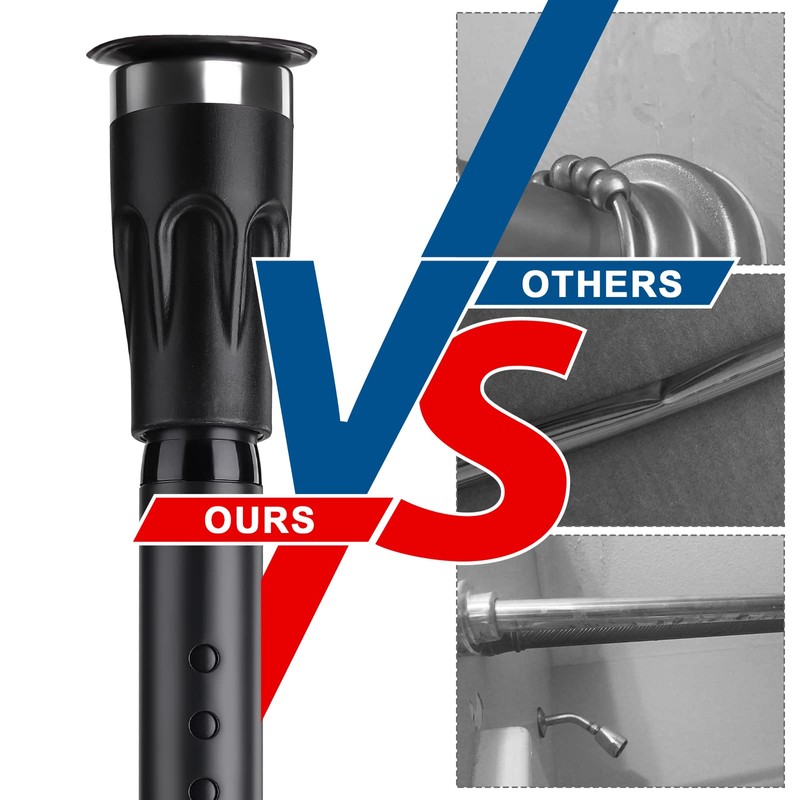 Tension Curtain Rod, 42 to 72 inch Adjustable Heavy Duty