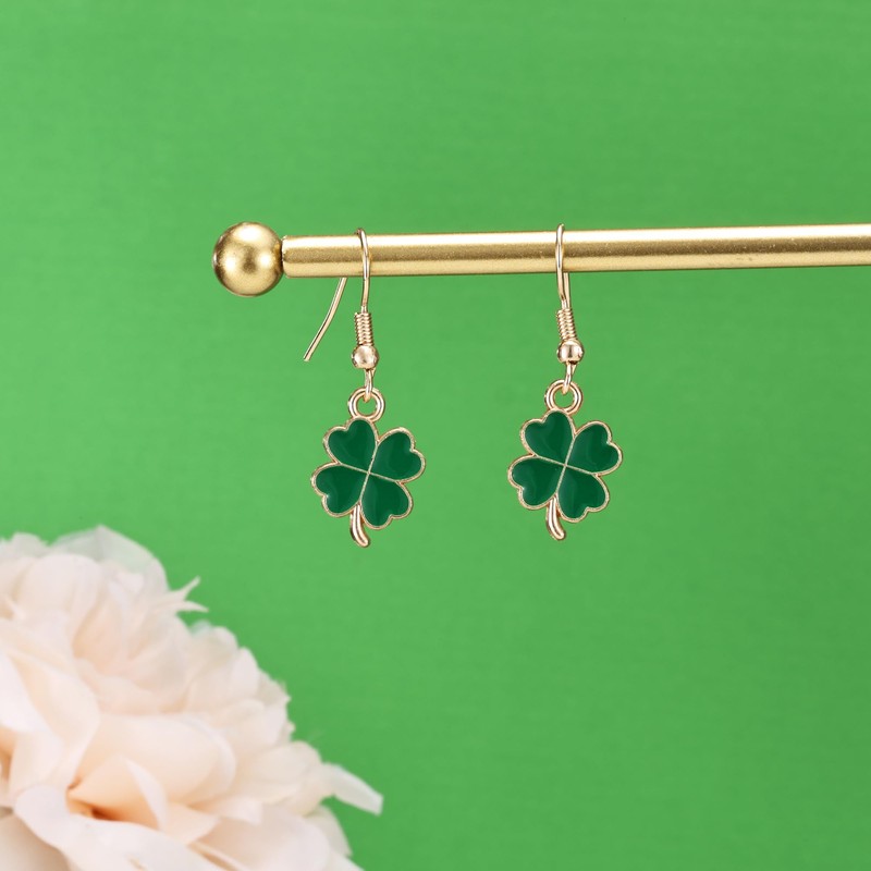XGALBLA St Patricks Day Earrings for Women,Shamrock Clover Green Earrings